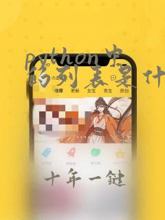 python中的列表是什么类型的数据结构