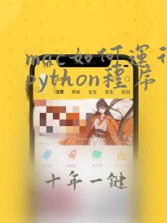 mac如何运行python程序