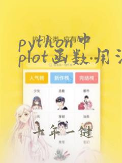 python中plot函数用法