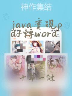 java实现pdf转word