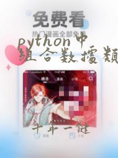 python中组合数据类型
