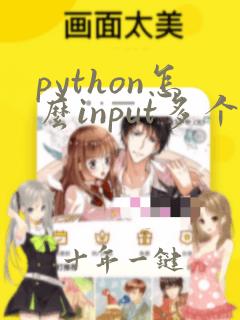 python怎么input多个值