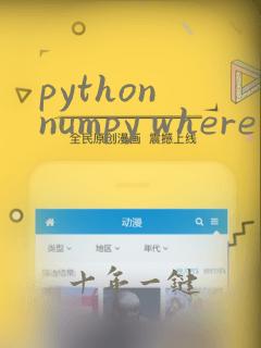 python numpy where