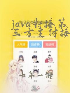 java对接第三方支付接口流程