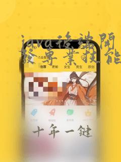 java后端开发专业技能