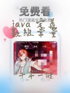 java 定义数组常量