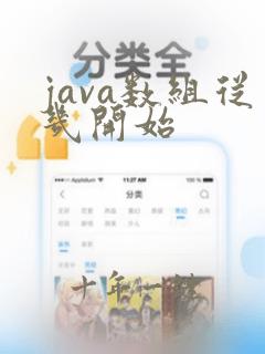 java数组从几开始