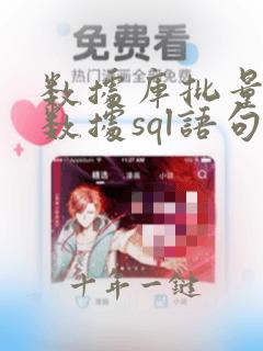 数据库批量添加数据sql语句