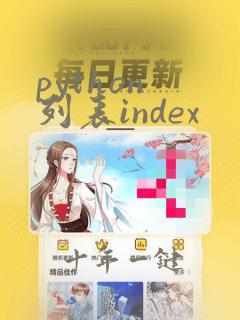 python 列表index