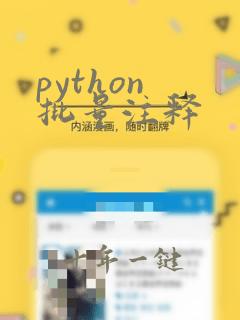python 批量注释