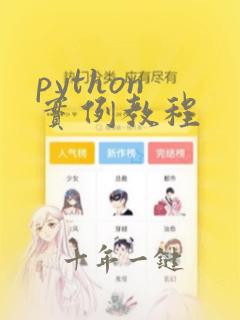 python 实例教程
