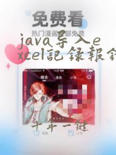 java导入excel记录报错数据