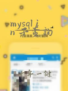 mysql in 子查询