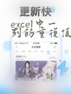 excel中一列的重复值