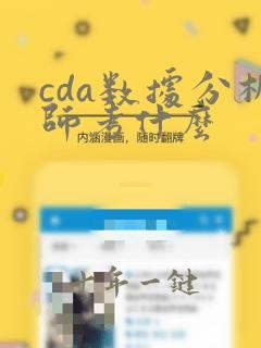 cda数据分析师考什么