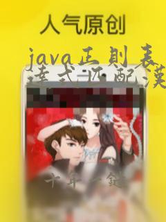 java正则表达式匹配汉字