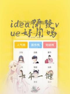 idea开发vue好用吗