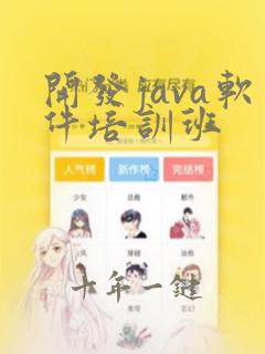 开发java软件培训班
