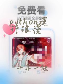 python运行很慢