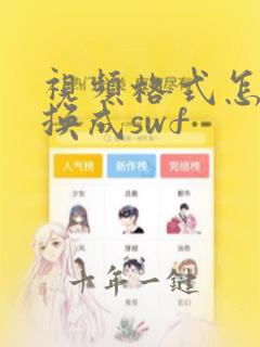 视频格式怎么转换成swf