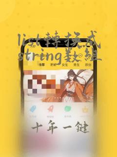 list转换成string数组