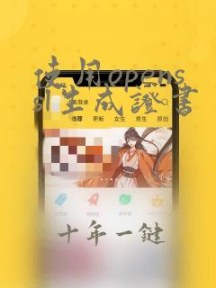 使用openssl生成证书