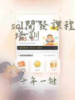 sql开发课程 培训