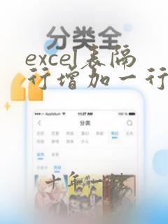 excel表隔行增加一行