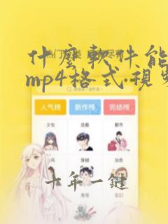 什么软件能转换mp4格式视频软件