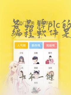 各品牌plc的编程软件是