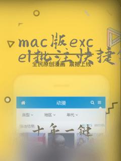 mac版excel批注快捷键