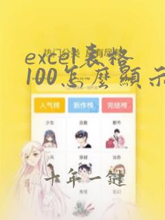 excel表格100怎么显示成0.01