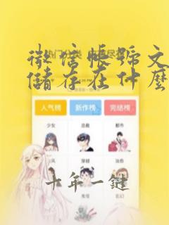微信帐号文件夹储存在什么位置