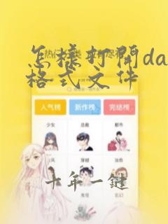 怎样打开dat格式文件
