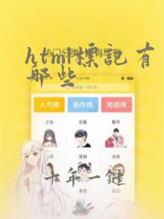 html标记有哪些