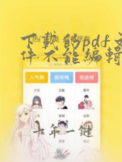 下载的pdf文件不能编辑怎么办