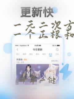 一元二次方程有一个正根和一个负根的条件