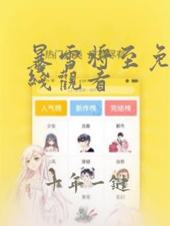 暴雪将至免费在线观看