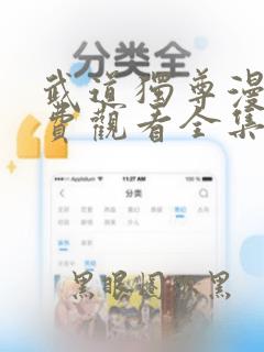 武道独尊漫画免费观看全集下拉式
