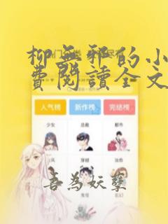 柳无邪的小说免费阅读全文