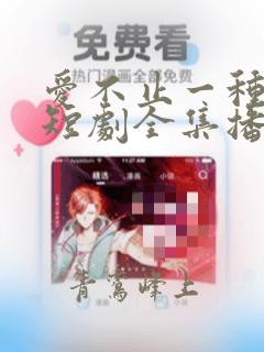 爱不止一种方式短剧全集播放
