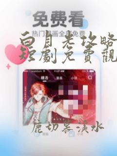 白月光攻略对象短剧免费观看全集高清
