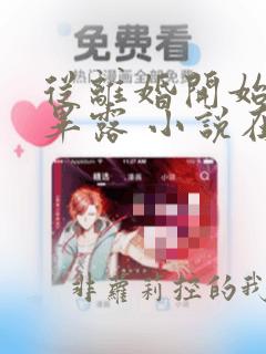 从离婚开始锋芒毕露 小说在线阅读