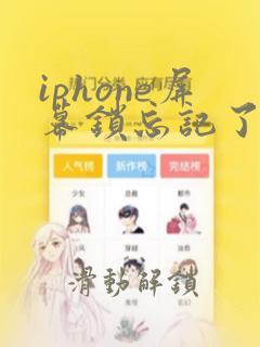 iphone屏幕锁忘记了怎么解锁