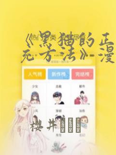 《黑猫的正确填充方法》漫画