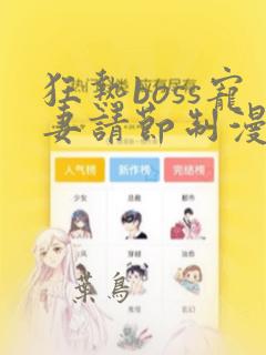狂热boss宠妻请节制漫画