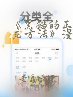 《黑猫的正确填充方法》漫画