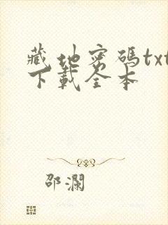 藏地密码txt下载全本
