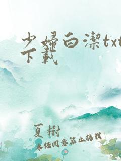 少妇白洁txt下载
