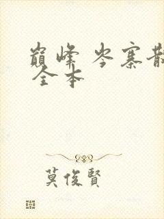 巅峰 岑寨散人 全本
